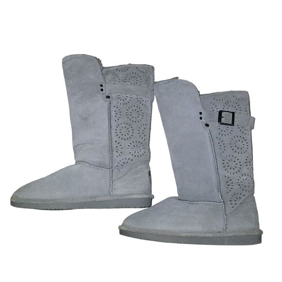 Bearpaw Amie tall suede & wool blend boots size 10 - Picture 3 of 7